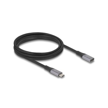 Delock USB-C Verlängerungskabel, Stecker zu Buchse, 2m, 40Gbps, 240w, grau Delock USB-C Verlängerungskabel, Stecker zu Buchse, 2m, 40Gbps, 240w, grau