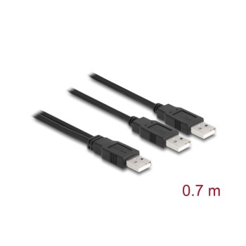 USB2 Y-Kabel Typ 2xA auf 1xA, 1xTyp-A Stecker,2xTyp-A Stecker USB2 Y-Kabel Typ 2xA auf 1xA, 1xTyp-A Stecker,2xTyp-A Stecker