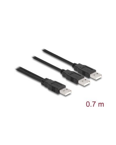 USB2 Y-Kabel Typ 2xA auf 1xA, 1xTyp-A Stecker,2xTyp-A Stecker