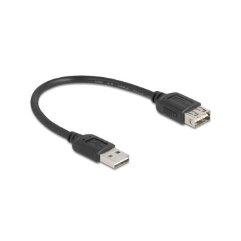Delock USB2.0 Verlängerungskabel A-A, 0.2m, EASY USB, beidseitig einsteckbar, schwarz Delock USB2.0 Verlängerungskabel A-A, 0.2m, EASY USB, beidseitig einsteckbar, schwarz