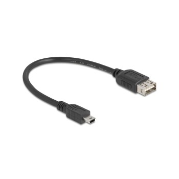 Delock USB2.0 Kabel EASY USB A-MiniB, 0.2m, USB-A Seite beidseitig einsteckbar, schwarz Delock USB2.0 Kabel EASY USB A-MiniB, 0.2m, USB-A Seite beidseitig einsteckbar, schwarz