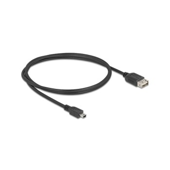 Delock USB2.0 Kabel EASY USB A-MiniB, 1.0m, USB-A Seite beidseitig einsteckbar, schwarz Delock USB2.0 Kabel EASY USB A-MiniB, 1.0m, USB-A Seite beidseitig einsteckbar, schwarz