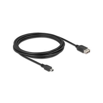 Delock USB2.0 Kabel EASY USB A-MiniB, 3.0m, USB-A Seite beidseitig einsteckbar, schwarz Delock USB2.0 Kabel EASY USB A-MiniB, 3.0m, USB-A Seite beidseitig einsteckbar, schwarz