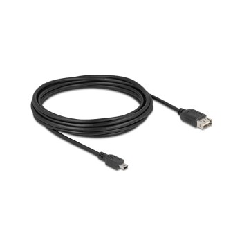 Delock USB2.0 Kabel EASY USB A-MiniB, 5.0m, USB-A Seite beidseitig einsteckbar, schwarz Delock USB2.0 Kabel EASY USB A-MiniB, 5.0m, USB-A Seite beidseitig einsteckbar, schwarz