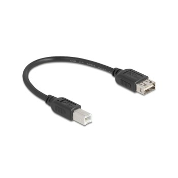 Delock USB2.0 Kabel EASY USB A-B, 0.2m, USB-A Seite beidseitig einsteckbar, schwarz Delock USB2.0 Kabel EASY USB A-B, 0.2m, USB-A Seite beidseitig einsteckbar, schwarz