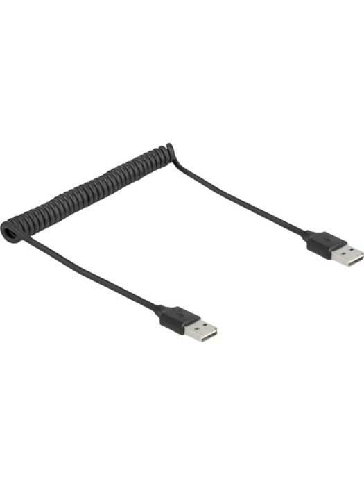 Delock Câble spiralé USB 2.0 EASY-USB USB A - USB A 0.8 m