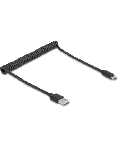 Delock Câble spiralé USB 2.0 EASY-USB USB A - USB C 0.8 m