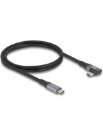 Delock USB4 40 Gbps, PD3.1, 240W, 1m, gewinkelt, max DP2.0, max 8K 60Hz