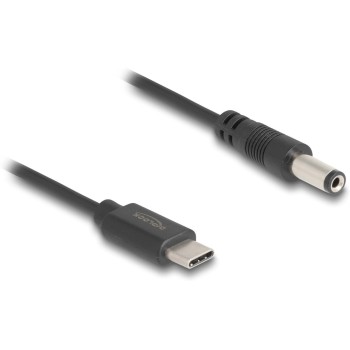 Delock Câble électrique USB Fiche creuse 5.5/2.1 mm USB-C - Spécial 1 m