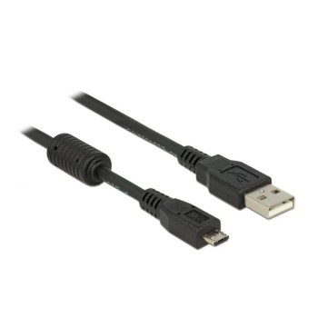 USB2.0 Micro-Kabel, 3m, A-MicroB, Schwarz, für Handy, PDA, Digitalkamera mit Micro-USB
