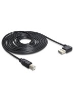 USB2.0-cable Easy A-B: 2m, USB-A Seite 90°gew. beidseitig einsteckbar