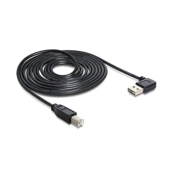 USB2.0-Kabel Easy A-B: 2m, USB-A Seite 90°gew. beidseitig einsteckbar
