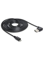 USB2.0-cable Easy A-MicroB: 1m, USB-A Seite 90° gew. beidseitig einsteckbar