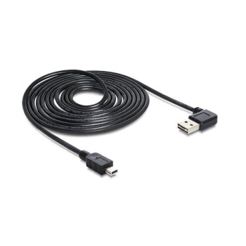 USB2.0-Kabel Easy A-MiniB: 5m, USB-A Seite 90° gew. beidseitig einsteckbar