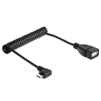 USB OTG (On the Go) Spiralcable, 28-55cm, Datenübertragung zwischen 2 Mobilgeräten USB OTG (On the Go) Spiralcable, 28-55cm, Datenübertragung zwischen 2 Mobilgeräten