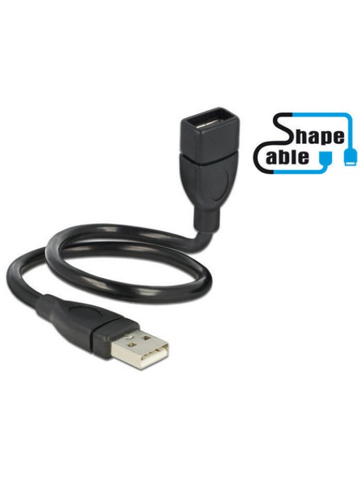 Delock Câble USB 2.0 ShapeCable USB A - USB A 0.35 m