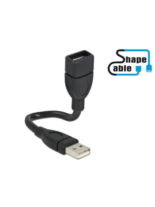 Delock Câble USB 2.0 ShapeCable USB A - USB A 0.15 m