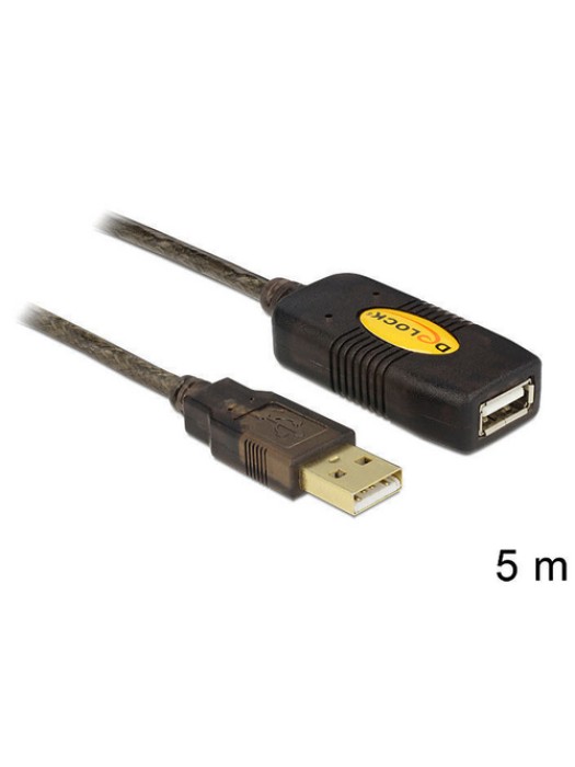 Delock Câble de prolongation USB 2.0 USB A - USB A 5 m