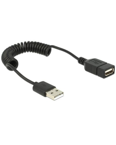 Delock Câble spiralé USB 2.0 USB A - USB A 0.6 m