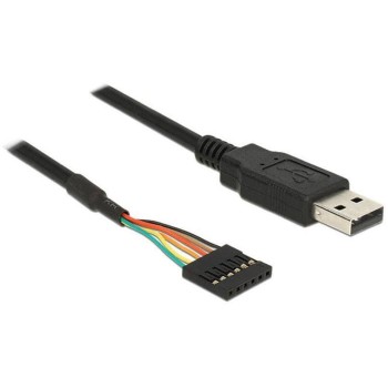 Delock 1.8m USB-Seriel TTL Kabel, 6Pin, Chipsatz: FTDI 232RL, 5Volt Delock 1.8m USB-Seriel TTL Kabel, 6Pin, Chipsatz: FTDI 232RL, 5Volt