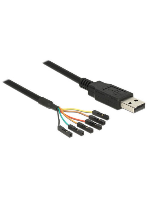 Delock Câble USB 2.0 TTL Seriel 6 Pin (5 V) USB A - Pinheader 1.8 m