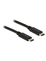 USB2.0-cable TypC-TypC: 1m, black , max. 480Mbps, Typ-C Stecker beidseitig