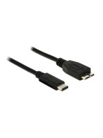 Delock USB3.1 cable MicroB St. - Typ-C St., 1m, 10Gbps, Gen2, black 