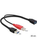 Delock Câble en Y USB 3.0 USB A - USB A 0.3 m