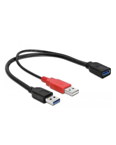 Delock Câble en Y USB 3.0 USB A - USB A 0.3 m