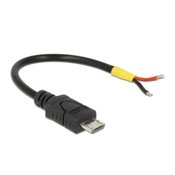 Delock USB Micro-B Kabel - 2Pol Strom, 10cm, für Raspberry Pi Stromversorgung