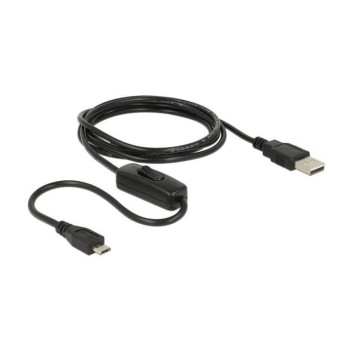 Delock USB Micro-B Kabel, Ein/Aus Schalter, 1.5m, ideal für USB Endgeräte