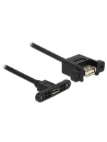USB2.0-cable A-MicroB: 1m, zum Einbau, Buchse-Buchse, with Schrauben