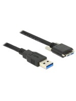USB3.0 cable, 1m, A-MicroB, A-Stecker auf MicroB Stecker verschraubbar