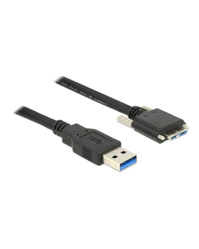 Delock Câble USB 3.0 à visser USB A - Micro-USB B 1 m