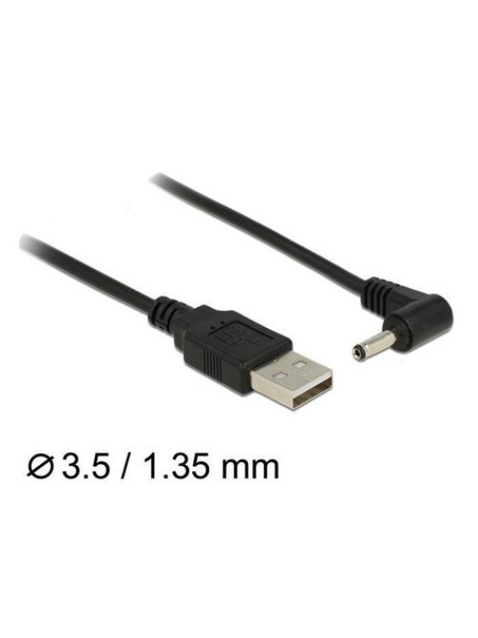 Delock Câble électrique USB Bouchon creux 3.5/1.3mm USB A - Spécial 1.5 m