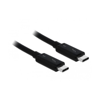 Delock USB3.1 cable Typ-C, Thunderbolt3, 0.5m, 40Gbps, black , bis 100Watt Strom Delock USB3.1 cable Typ-C, Thunderbolt3, 0.5m, 40Gbps, black , bis 100Watt Strom