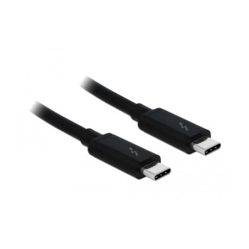 Delock USB3.1 cable Typ-C, Thunderbolt3, 2m, 20Gbps, black , bis 60Watt Strom Delock USB3.1 cable Typ-C, Thunderbolt3, 2m, 20Gbps, black , bis 60Watt Strom