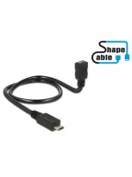Delock Câble OTG USB ShapeCable Micro-USB B - Micro-USB B 0.5 m