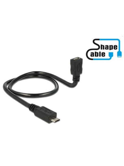 Delock Câble OTG USB ShapeCable Micro-USB B - Micro-USB B 0.5 m