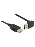 USB2.0-Verlängerungscable Easy A-A: 1m, beidseitig einsteckbar,oben/unten gewinkelt