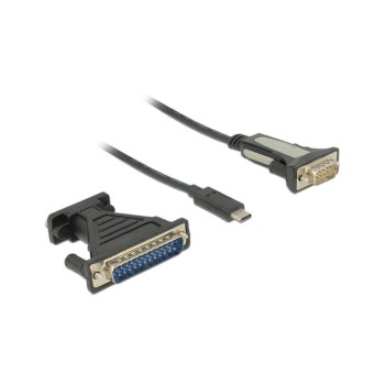Delock Câble adaptateur USB Type-C - RS-232 DB9 ;DB25 1.8 m Delock Câble adaptateur USB Type-C - RS-232 DB9 ;DB25 1.8 m