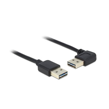 USB2.0 Easy Kabel, A-St.-A.St., gewinkelt, 3m, Stecker beidseitig einsteckbar, schwarz USB2.0 Easy Kabel, A-St.-A.St., gewinkelt, 3m, Stecker beidseitig einsteckbar, schwarz