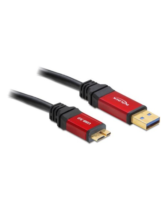 Delock Câble USB 3.0 Premium USB A - Micro-USB B 1 m