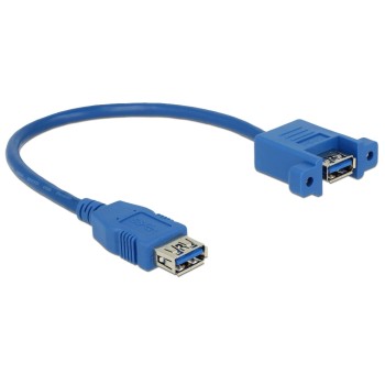 USB3.0 Kabel, 25cm, A-A, zum Einbau, Einbauöffnung Typ-A ca. 15 x 8 mm USB3.0 Kabel, 25cm, A-A, zum Einbau, Einbauöffnung Typ-A ca. 15 x 8 mm