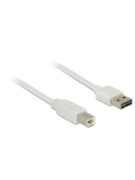 USB2.0-cable Easy A-B: 1m, white, A Stecker beidseitig einsteckbar