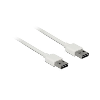 USB2.0-Kabel Easy A-A: 2m, weiss, Beide Stecker beidseitig einsteckbar