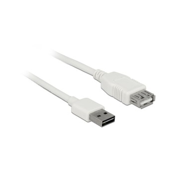 USB2.0-Verlängerungskabel Easy, 1m, weiss, A Stecker beidseitig einsteckbar USB2.0-Verlängerungskabel Easy, 1m, weiss, A Stecker beidseitig einsteckbar