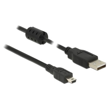 USB2.0-Kabel A-MiniB: 0.5m, schwarz USB2.0-Kabel A-MiniB: 0.5m, schwarz