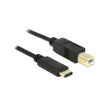 USB2.0-Kabel TypC - B : 50cm, schwarz, max. 480Mbps, Typ-C USB2.0-Kabel TypC - B : 50cm, schwarz, max. 480Mbps, Typ-C