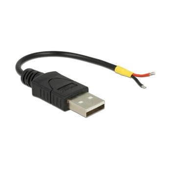 Delock USB-A Kabel - 2Pol Strom, 10cm, USB-A Stecker auf offene Kabelende Delock USB-A Kabel - 2Pol Strom, 10cm, USB-A Stecker auf offene Kabelende
